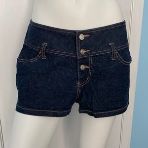 Indigo Dark Wash Denim Shorts